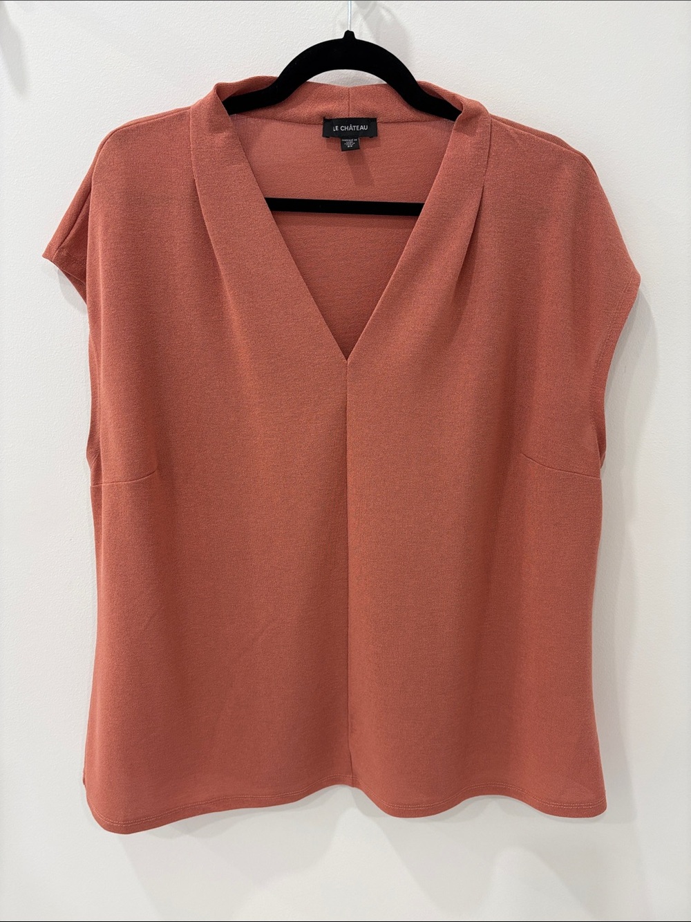le chateau Coral V-Neck Cap Sleeve Tunic Top